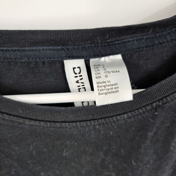 H&M Classic Black T-Shirt large oversized - Picture 3 of 3